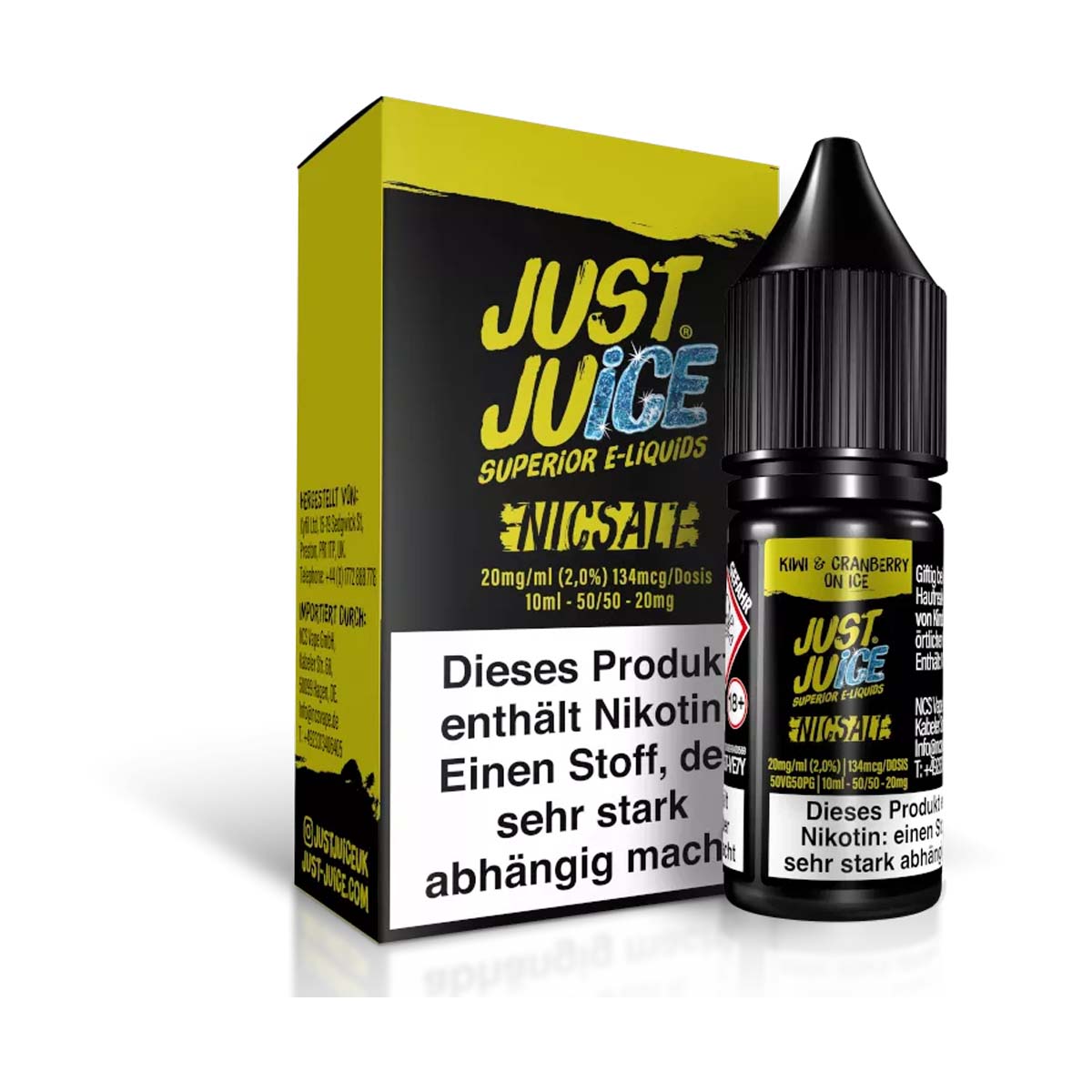 Produktbild Kiwi & Cranberry on ICE 20mg NicSalt Liquid by Just Juice
