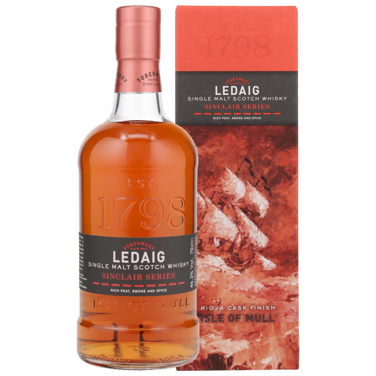 Produktbild Ledaig Sinclair Series Rioja Cask Finish Single Malt Scotch Whisky 46,3% Vol. 700ml