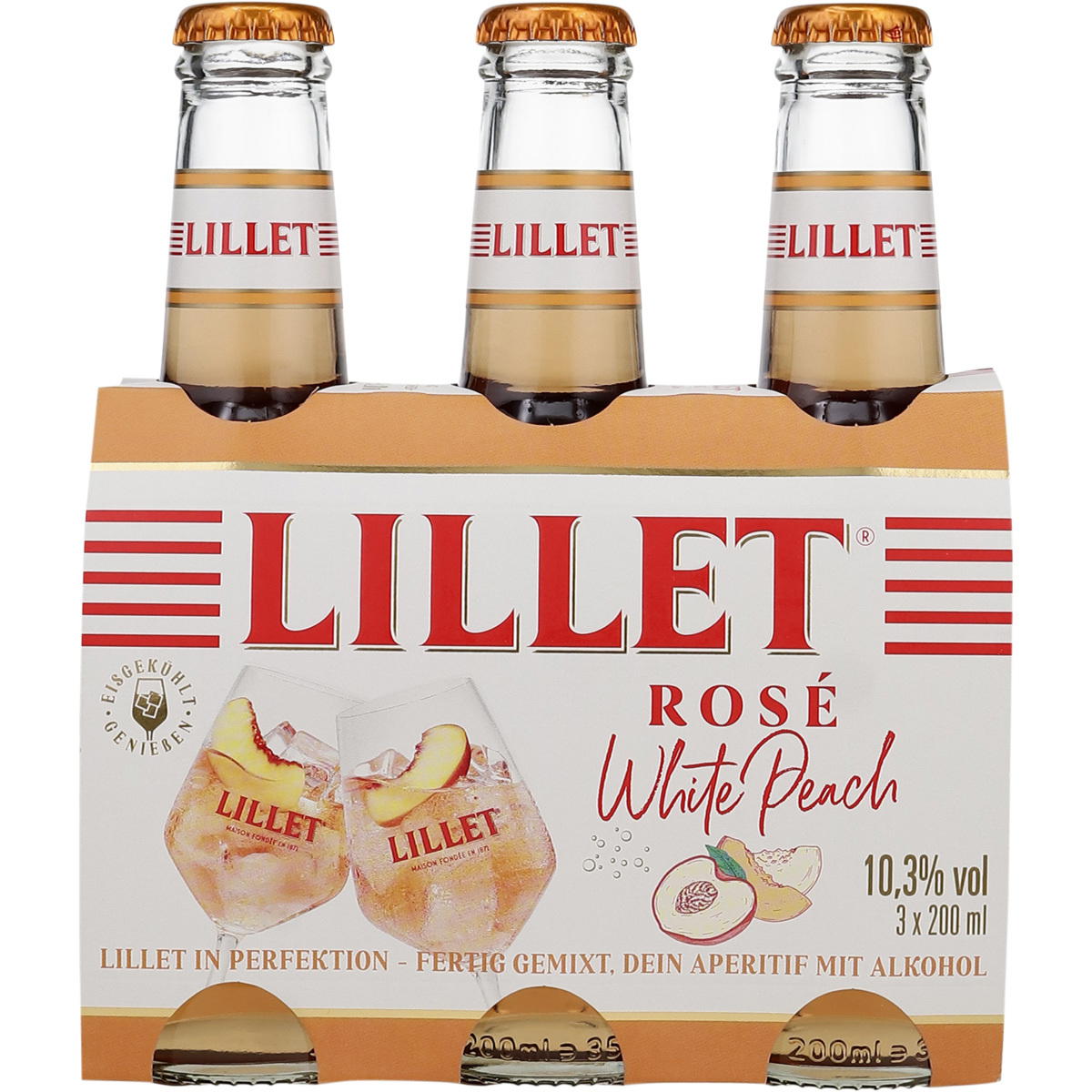 Produktbild Lillet Rosé White Peach Mischgetränk Produktbild Lillet Rosé White Peach Mischgetränk