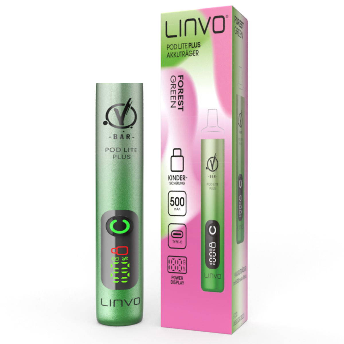 Produktbild Linvo Pod Lite Plus 500mAh Prefilled Pod System Mod Grün