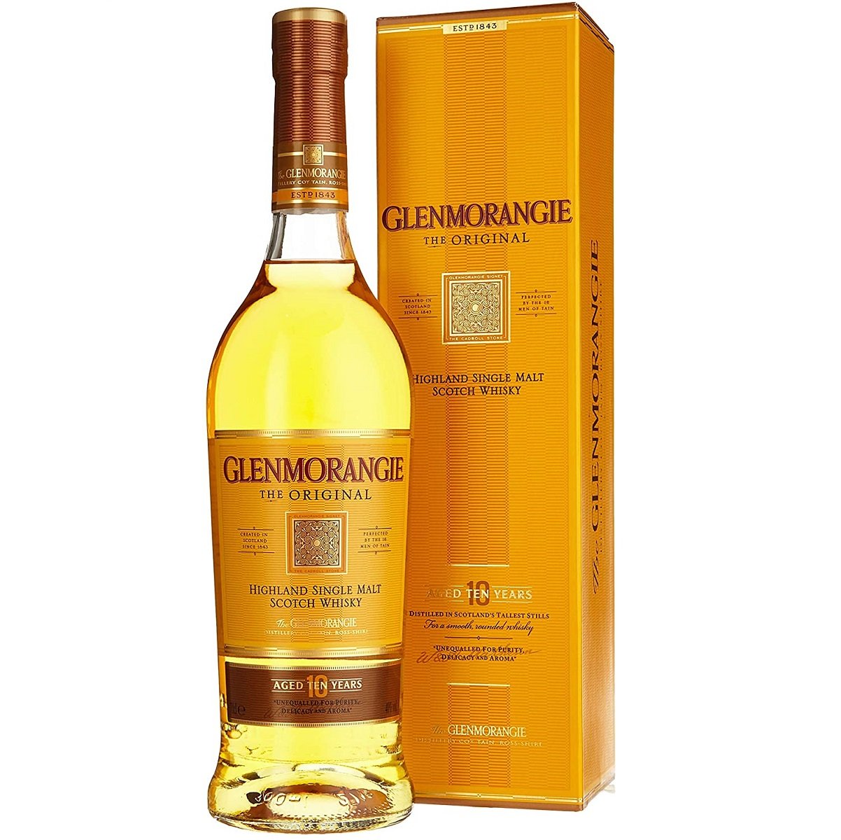 Glenmorangie Whisky Original 10 Jahre 0,7l Scotch Geschenkebox 700ml Single Vol. 40% inkl. Malt
