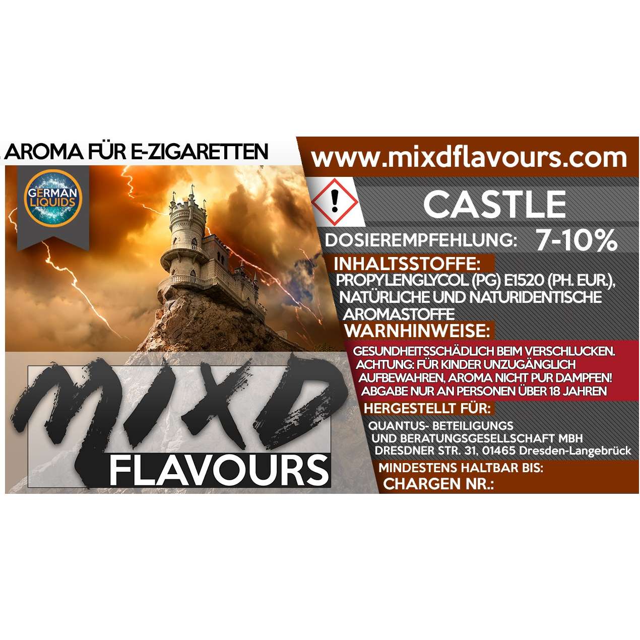 MIXD Flavours Aroma 10ml / Castle jetzt kaufen SteamTime.de