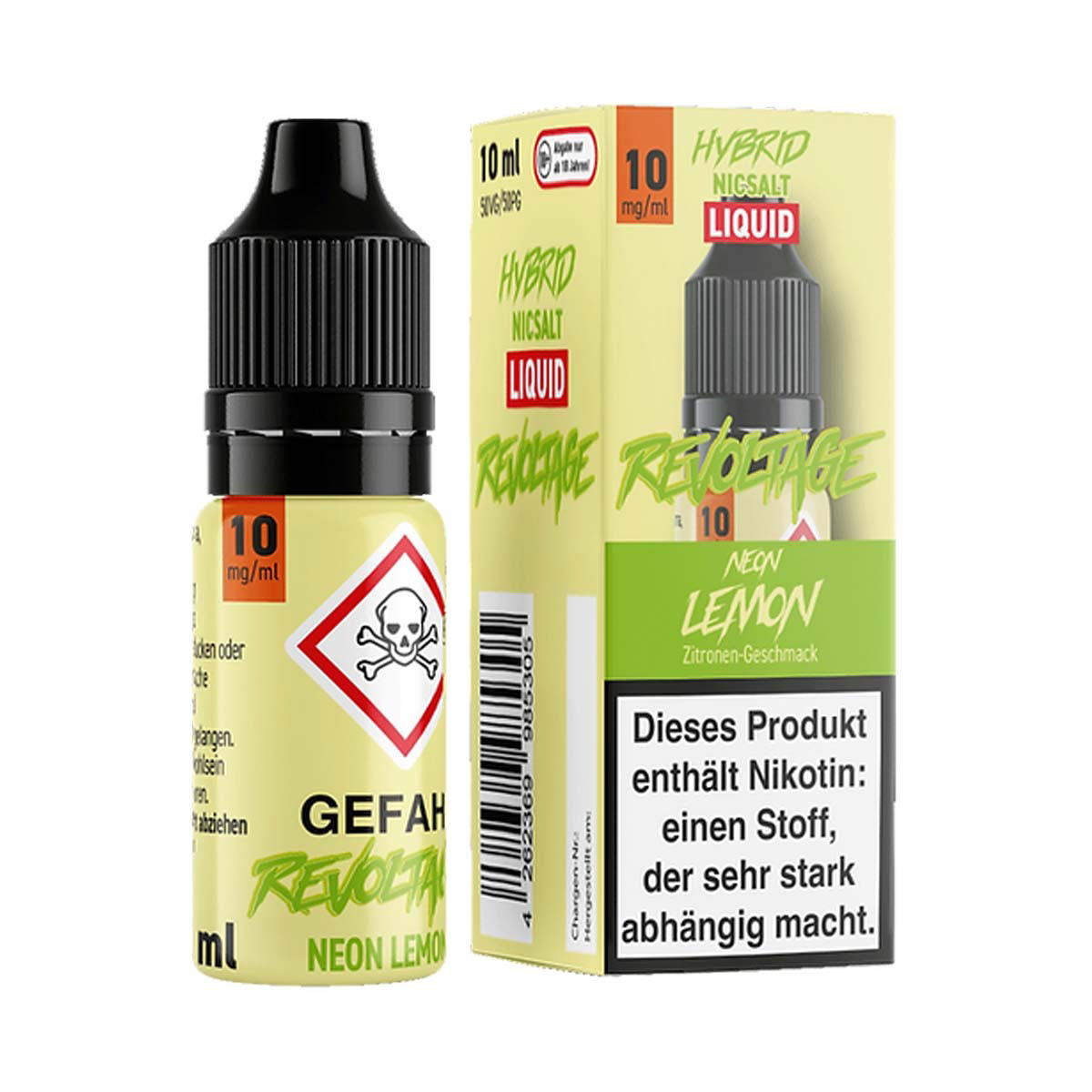 Produktbild Neon Lemon Hybrid NicSalt Liquid by Revoltage 10ml / 10mg