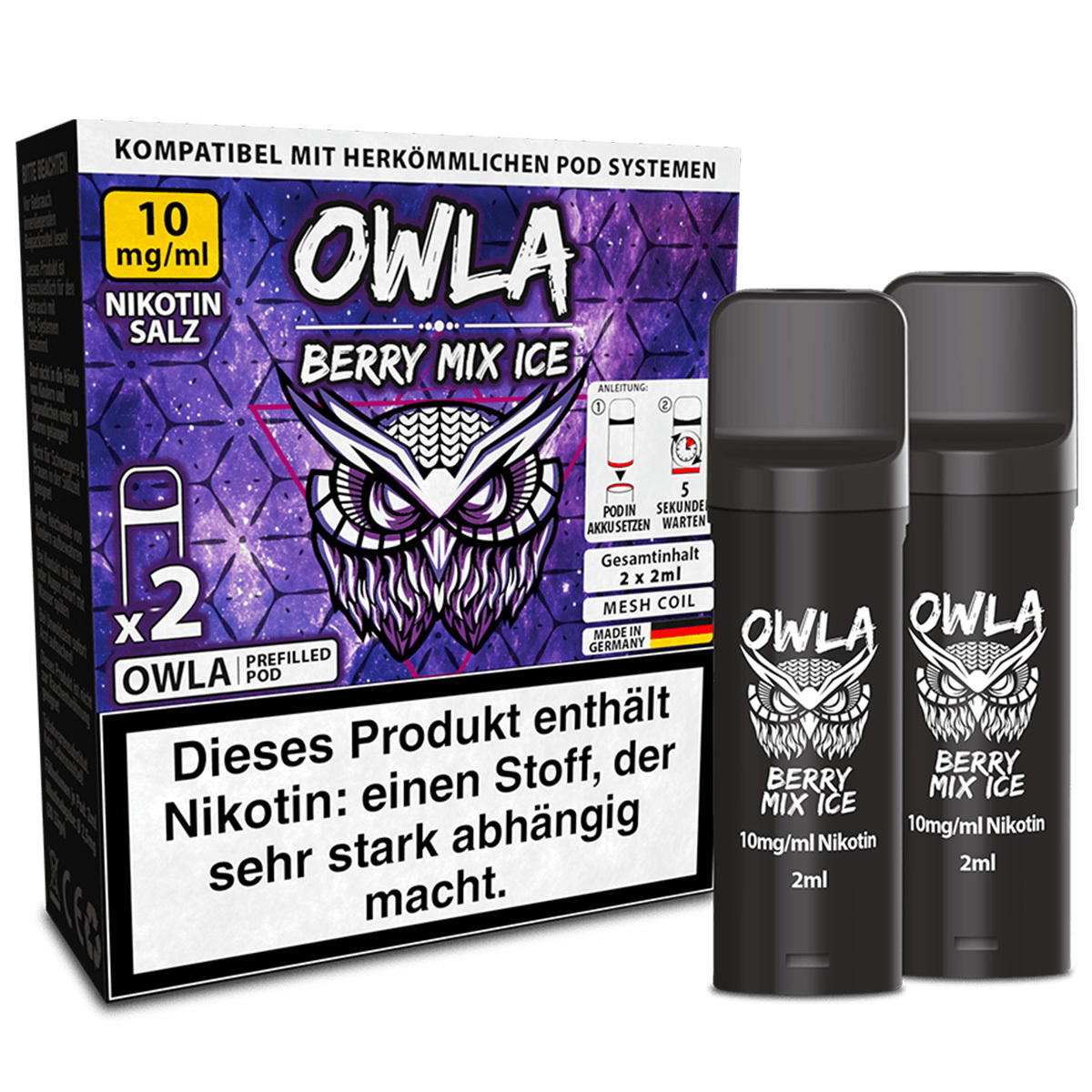 Produktbild OWLA – Berry Mix Ice – Prefilled Pod 2er Pack