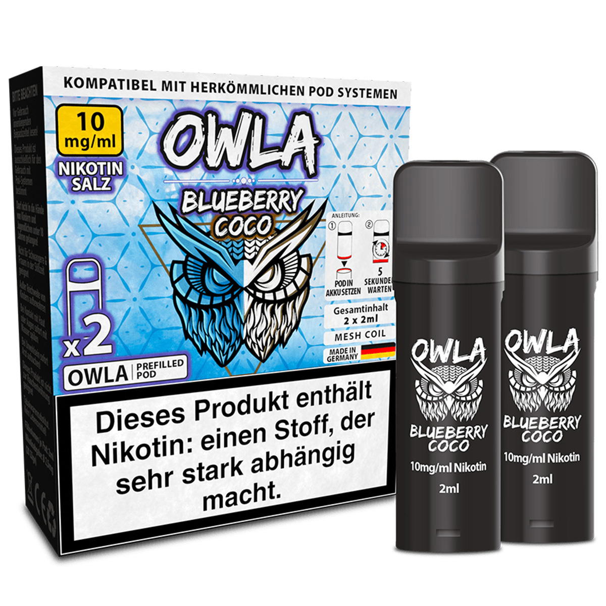 Produktbild OWLA – Blueberry Coco – Prefilled Pod 2er Pack