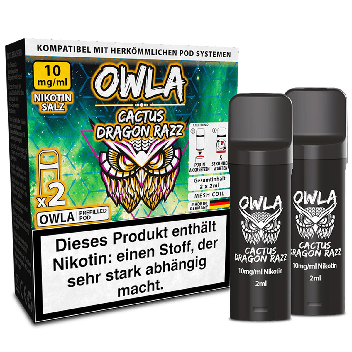 Produktbild OWLA – Cactus Dragon Razz – Prefilled Pod 2er Pack