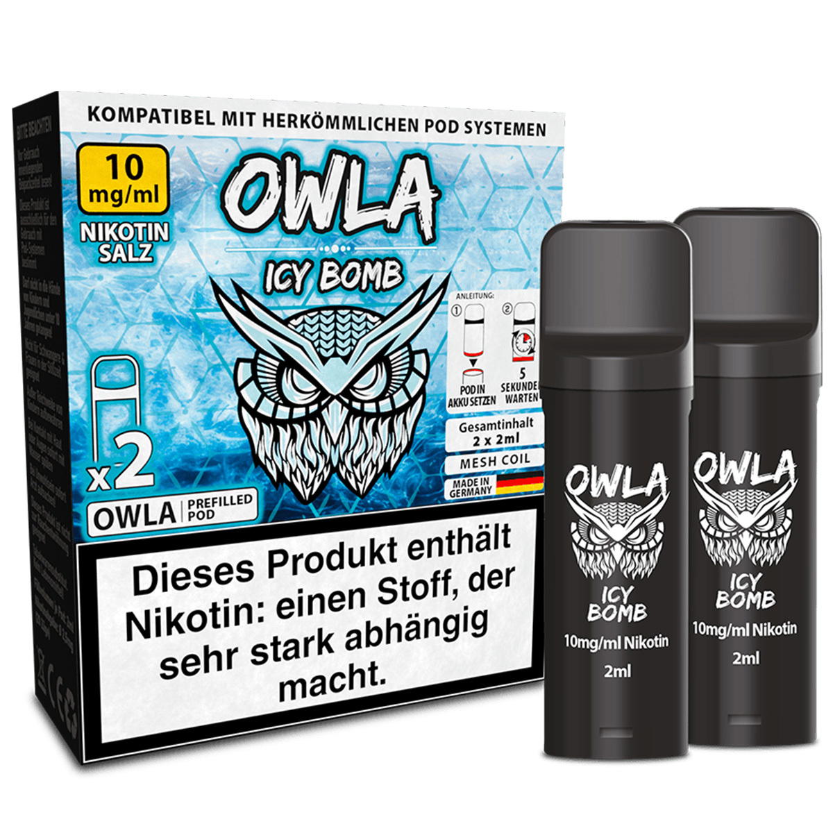 Produktbild OWLA – Icy Bomb – Prefilled Pod 2er Pack