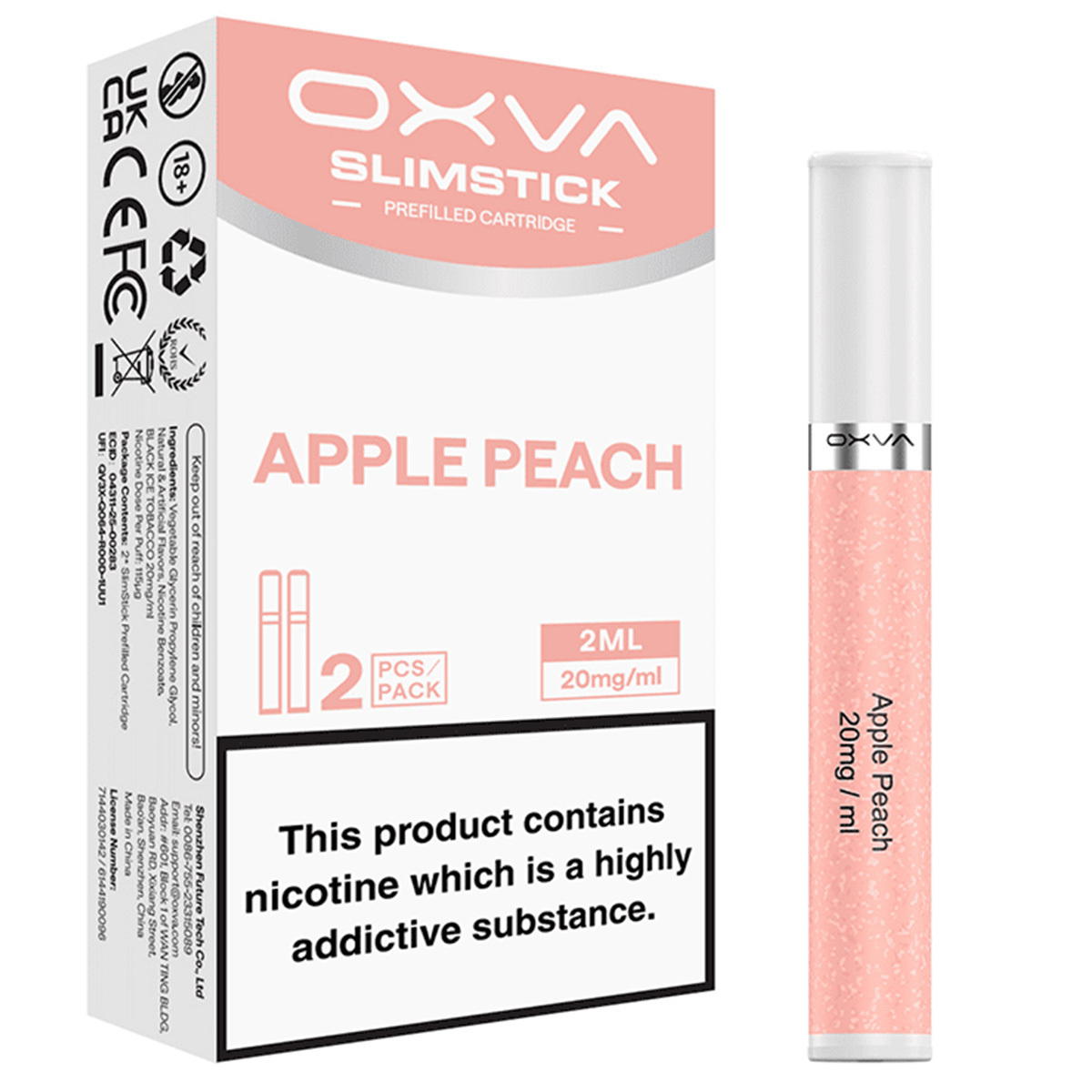 Produktbild OXVA SlimStick – Apple Peach – Prefilled Pod 2er Pack