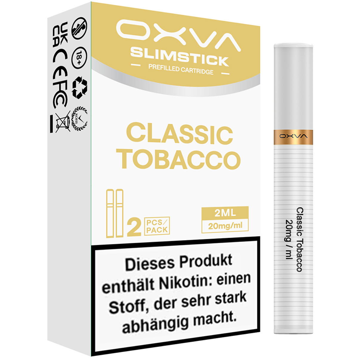 Produktbild OXVA SlimStick – Classic Tobacco – Prefilled Pod 2er Pack