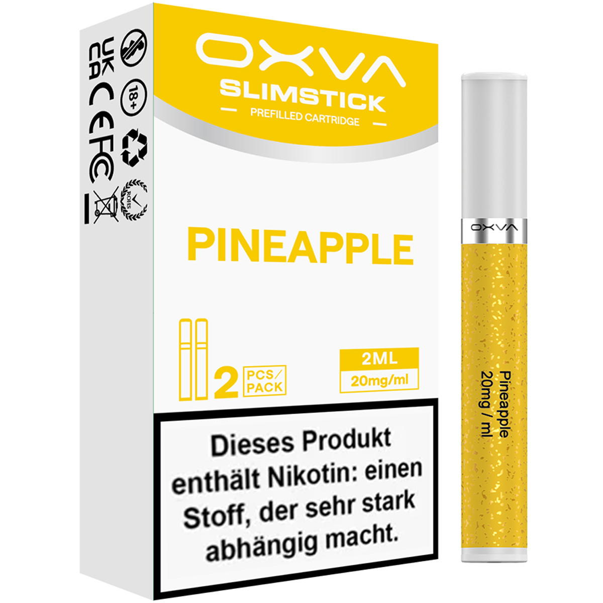 Produktbild OXVA SlimStick – Pineapple – Prefilled Pod 2er Pack