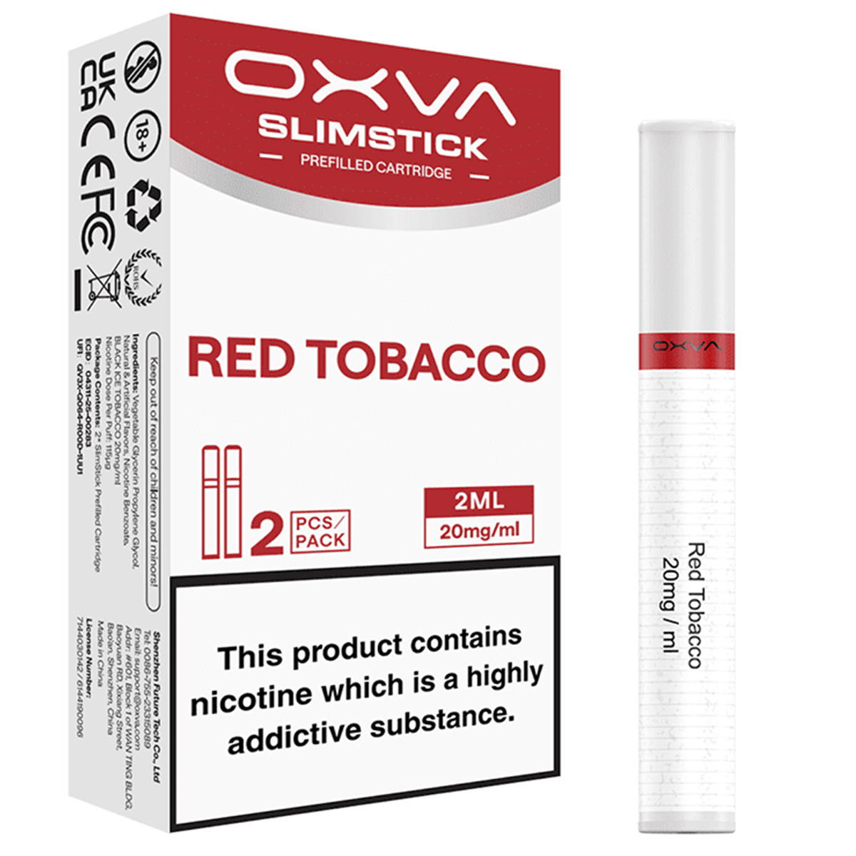 Produktbild OXVA SlimStick – Red Tobacco – Prefilled Pod 2er Pack