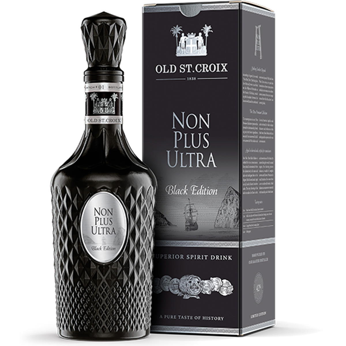 Produktbild Old St. Croix Non Plus Ultra Black Edition Rum-Basis 42% Vol. 700ml Produktbild Old St. Croix Non Plus Ultra Black Edition Rum-Basis 42% Vol. 700ml