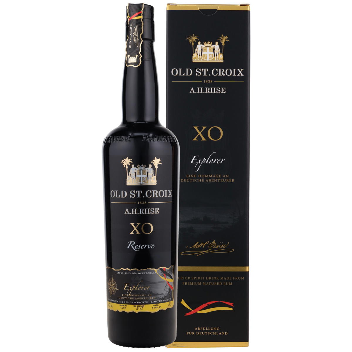 Produktbild A.H. Riise Old St. Croix XO Explorer Germany Limited Edition Rum 40% Vol. 700ml