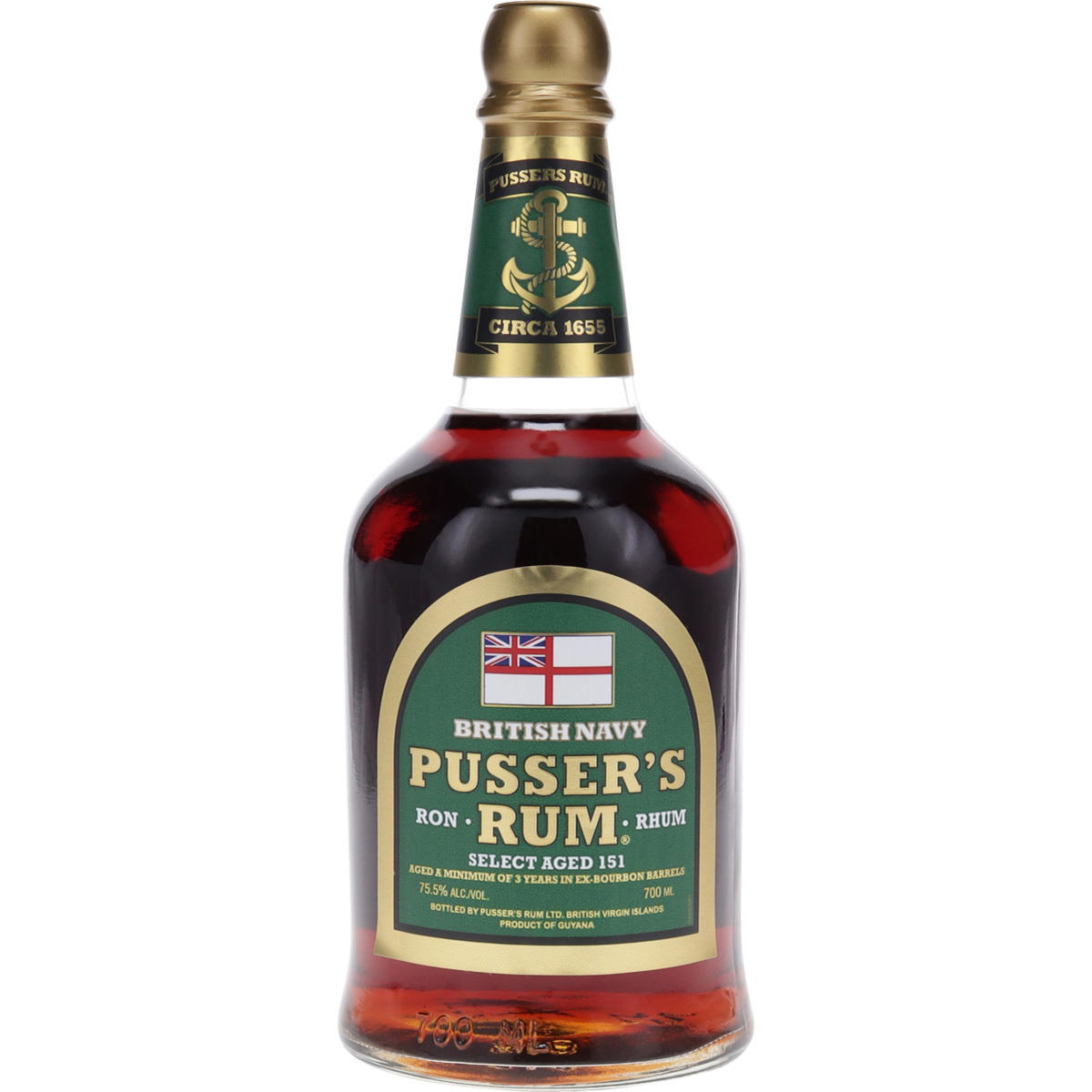 Produktbild Pusser's Rum Select Aged 151 Overproof 75,5% Vol. 700ml Produktbild Pusser's Rum Select Aged 151 Overproof 75,5% Vol. 700ml