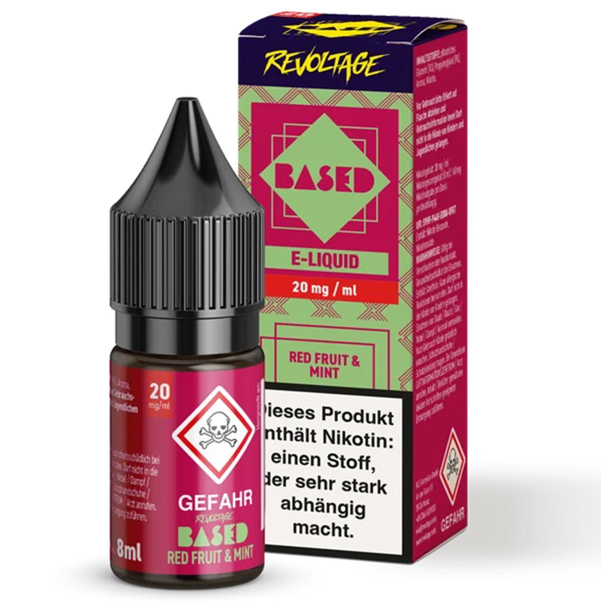 Produktbild Revoltage BASED Red Fruit & Mint NicSalt Liquid Produktbild Revoltage BASED Red Fruit & Mint NicSalt Liquid