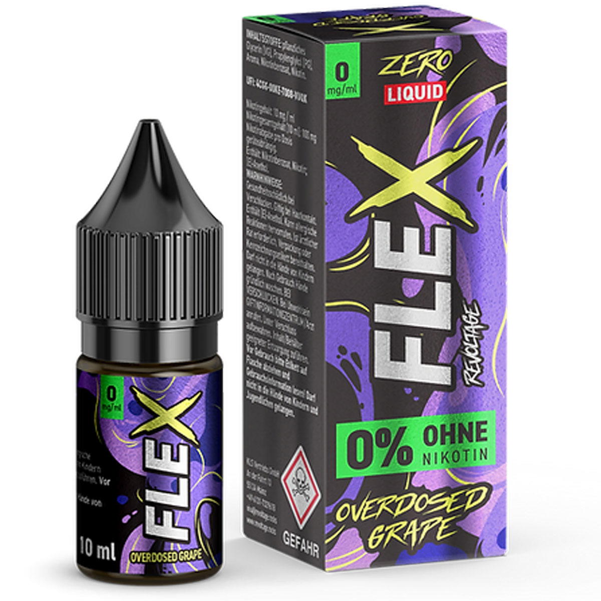 Produktbild Revoltage Flex Overdosed Grape NicSalt Liquid 0 mg / 10ml