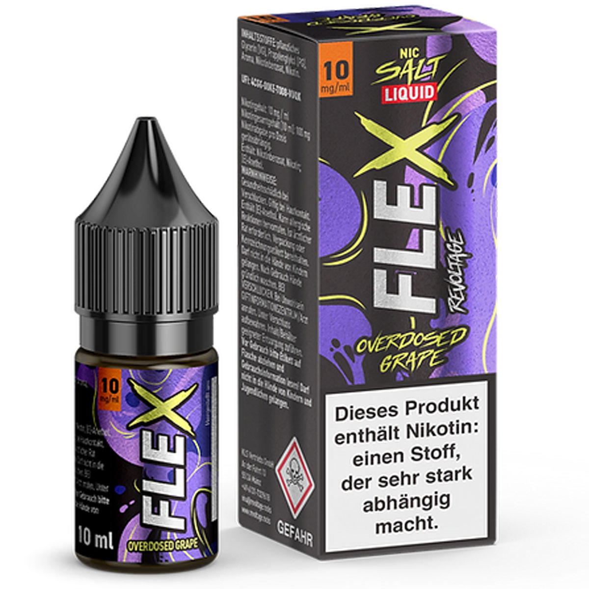 Produktbild Revoltage Flex Overdosed Grape NicSalt Liquid 10ml / 10mg