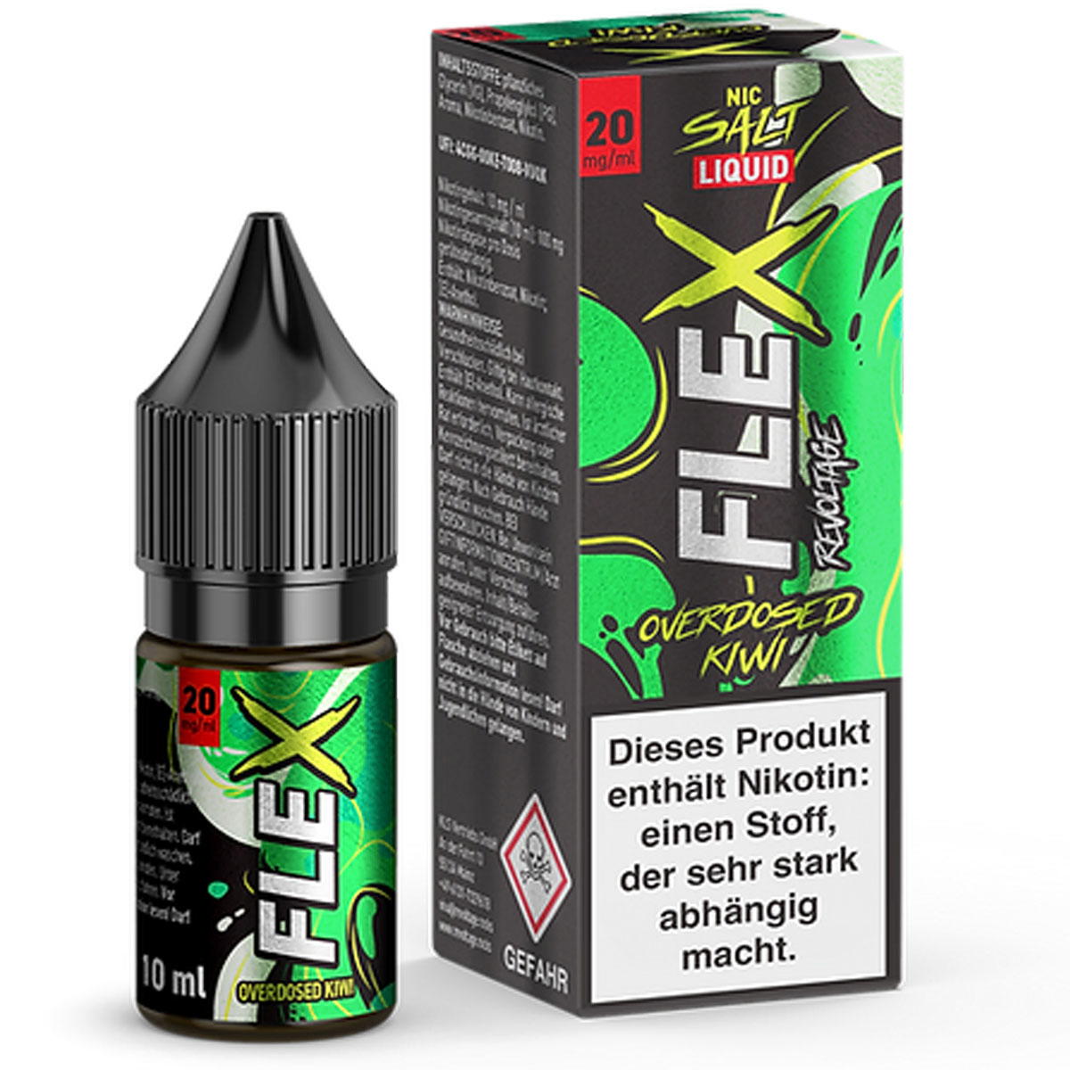 Produktbild Revoltage Flex Overdosed Kiwi NicSalt Liquid 10ml / 20mg
