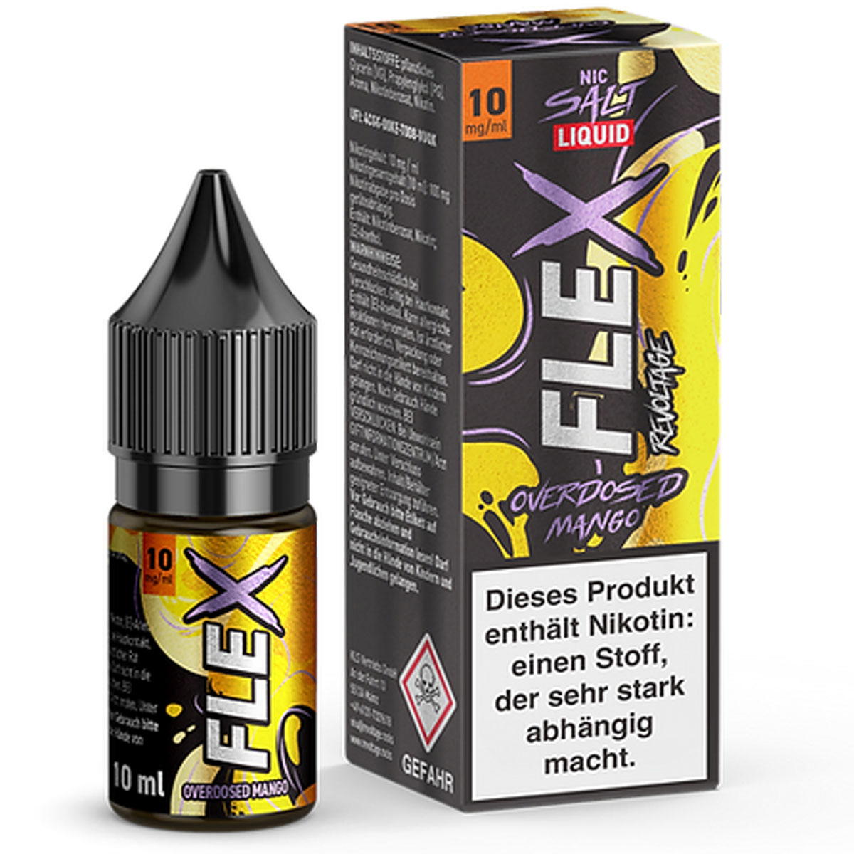 Produktbild Revoltage Flex Overdosed Mango NicSalt Liquid 10ml / 10mg