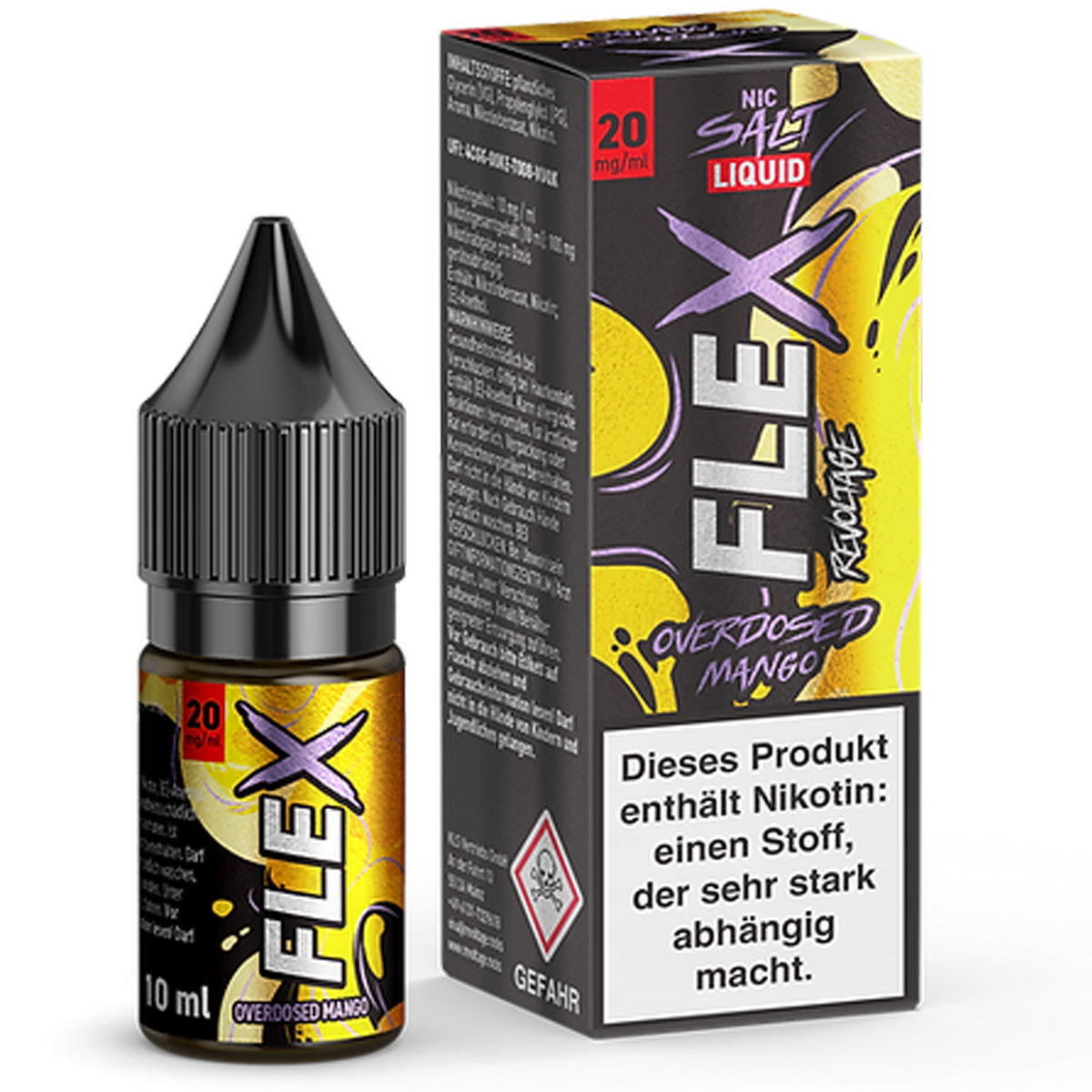 Produktbild Revoltage Flex Overdosed Mango NicSalt Liquid 10ml / 20mg