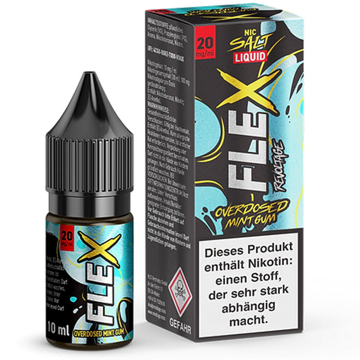 Produktbild Revoltage Flex Overdosed Mint Gum NicSalt Liquid 10ml / 20mg