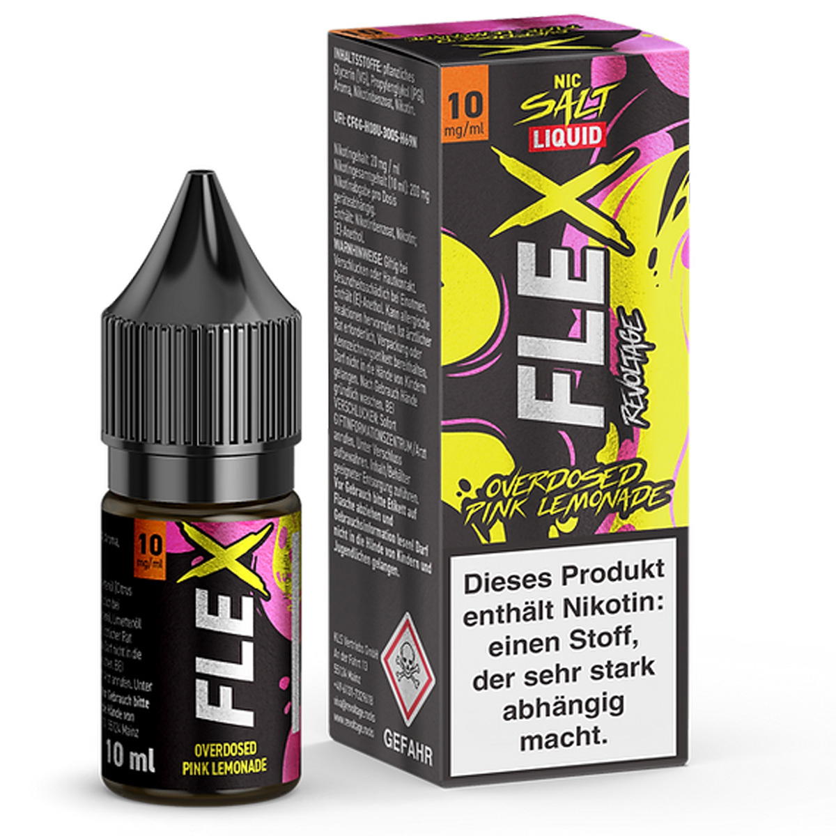 Produktbild Revoltage Flex Overdosed Pink Lemonade NicSalt Liquid 10ml / 10mg
