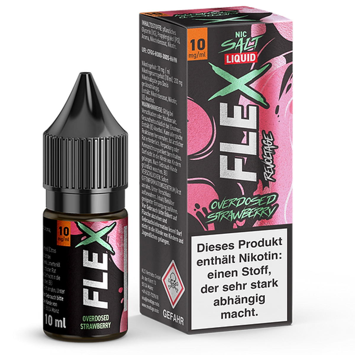 Produktbild Revoltage Flex Overdosed Strawberry NicSalt Liquid 10ml / 10mg