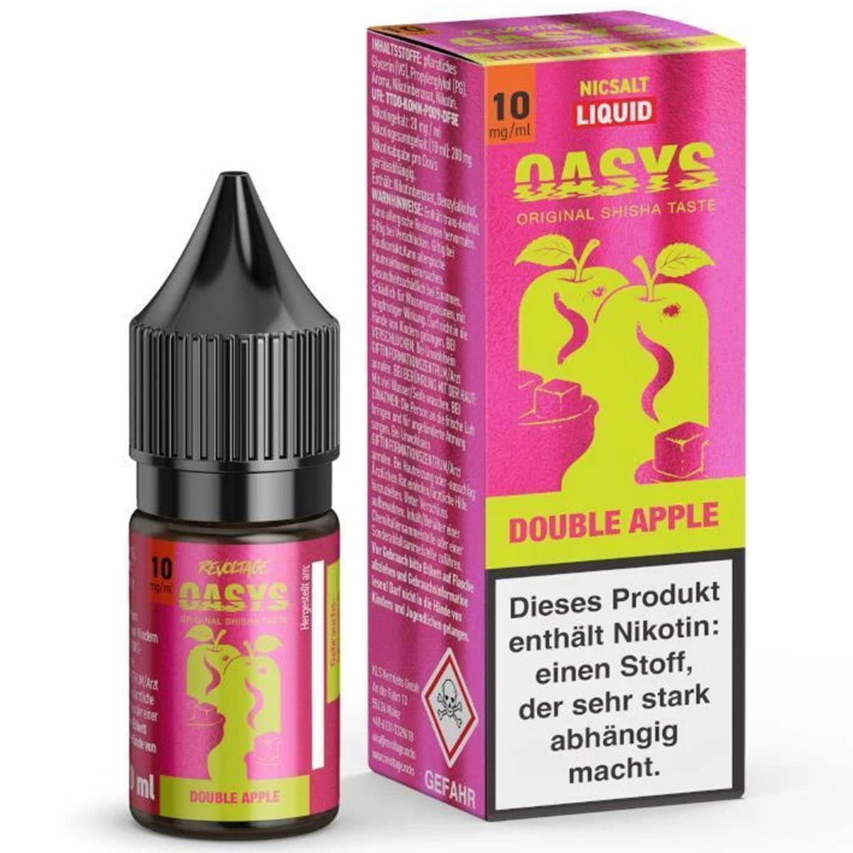 Produktbild Revoltage OASYS Double Apple NicSalt Liquid 10ml / 10mg Nikotinsalz