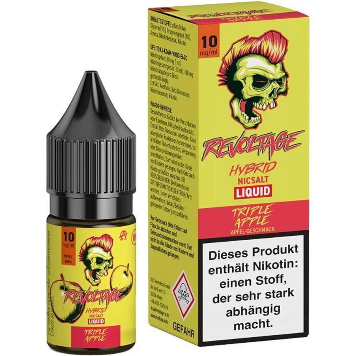 Produktbild Revoltage Triple Apple NicSalt Liquid 10ml / 10mg