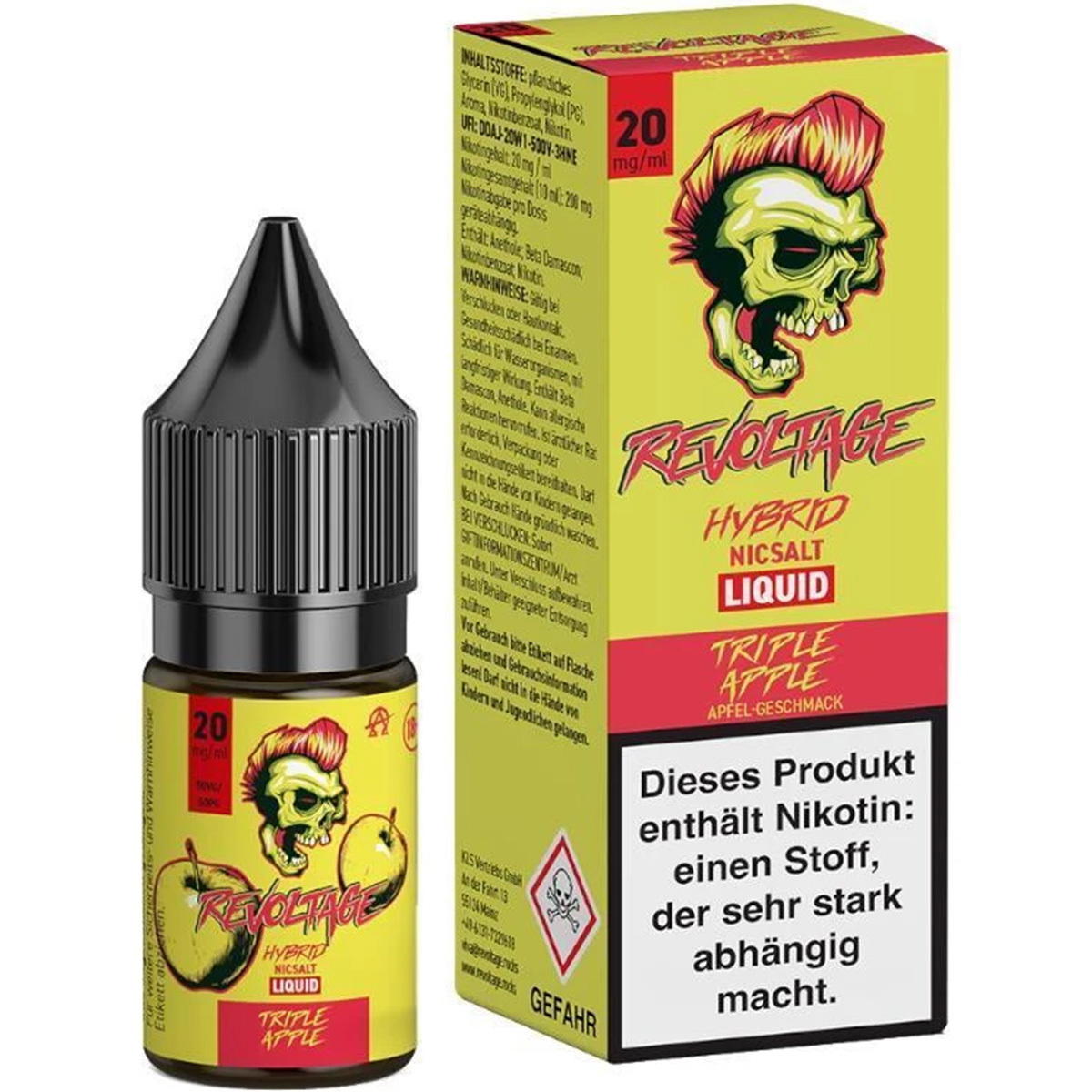 Produktbild Revoltage Triple Apple NicSalt Liquid 10ml / 20mg
