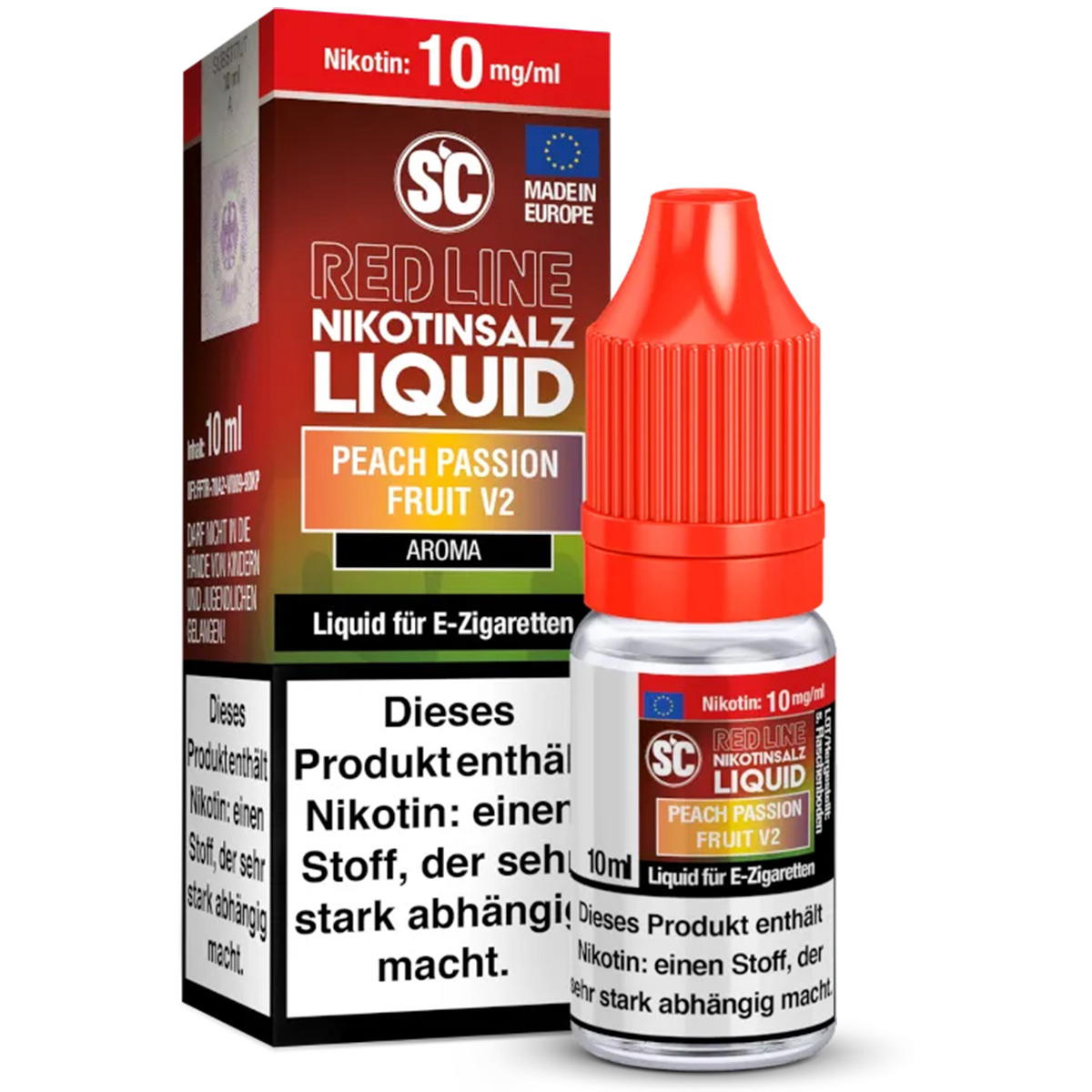 Produktbild Peach Passion Fruit V2 – Red Line NicSalt Liquid by SC