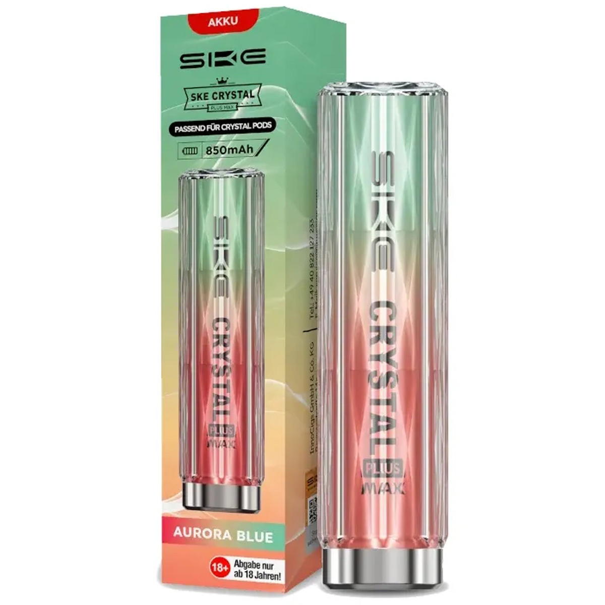Produktbild SKE Crystal Plus MAX 850mAh Prefilled Pod System Mod Blau
