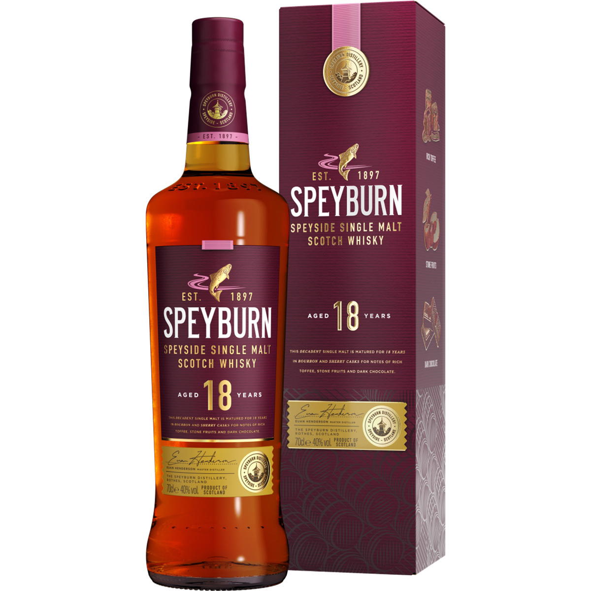 Produktbild Speyburn 18 Jahre Single Malt Scotch Whisky 40% Vol. 700ml