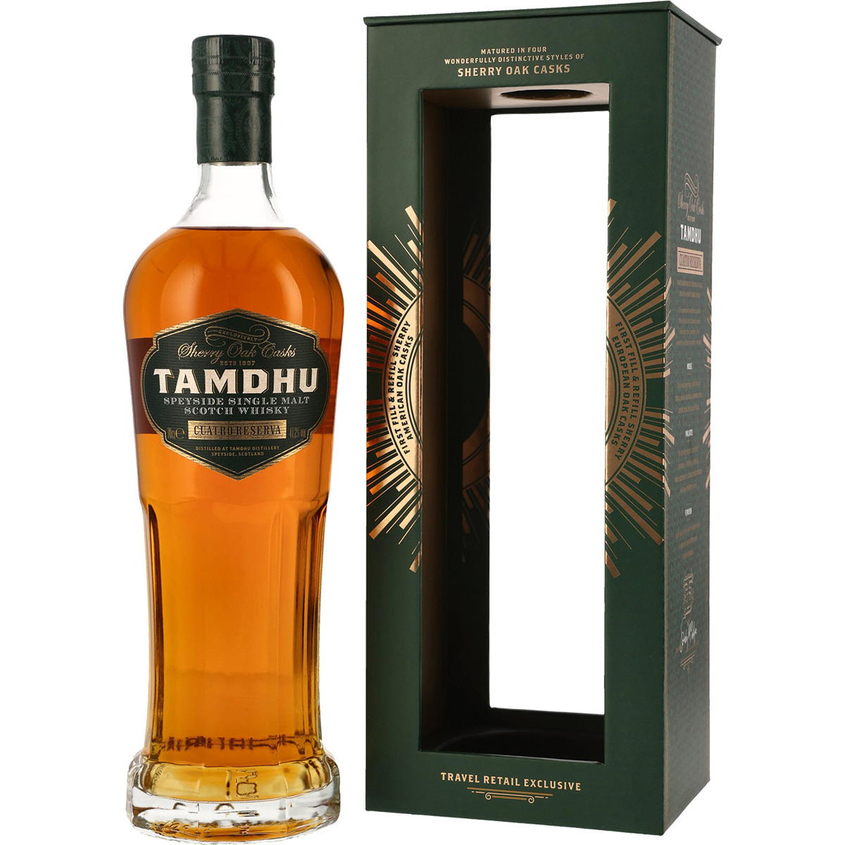 Produktbild Tamdhu Quatro Reserva Travel Retail Exclusive Single Malt Scotch Whisky 41,2% Vol. 700ml