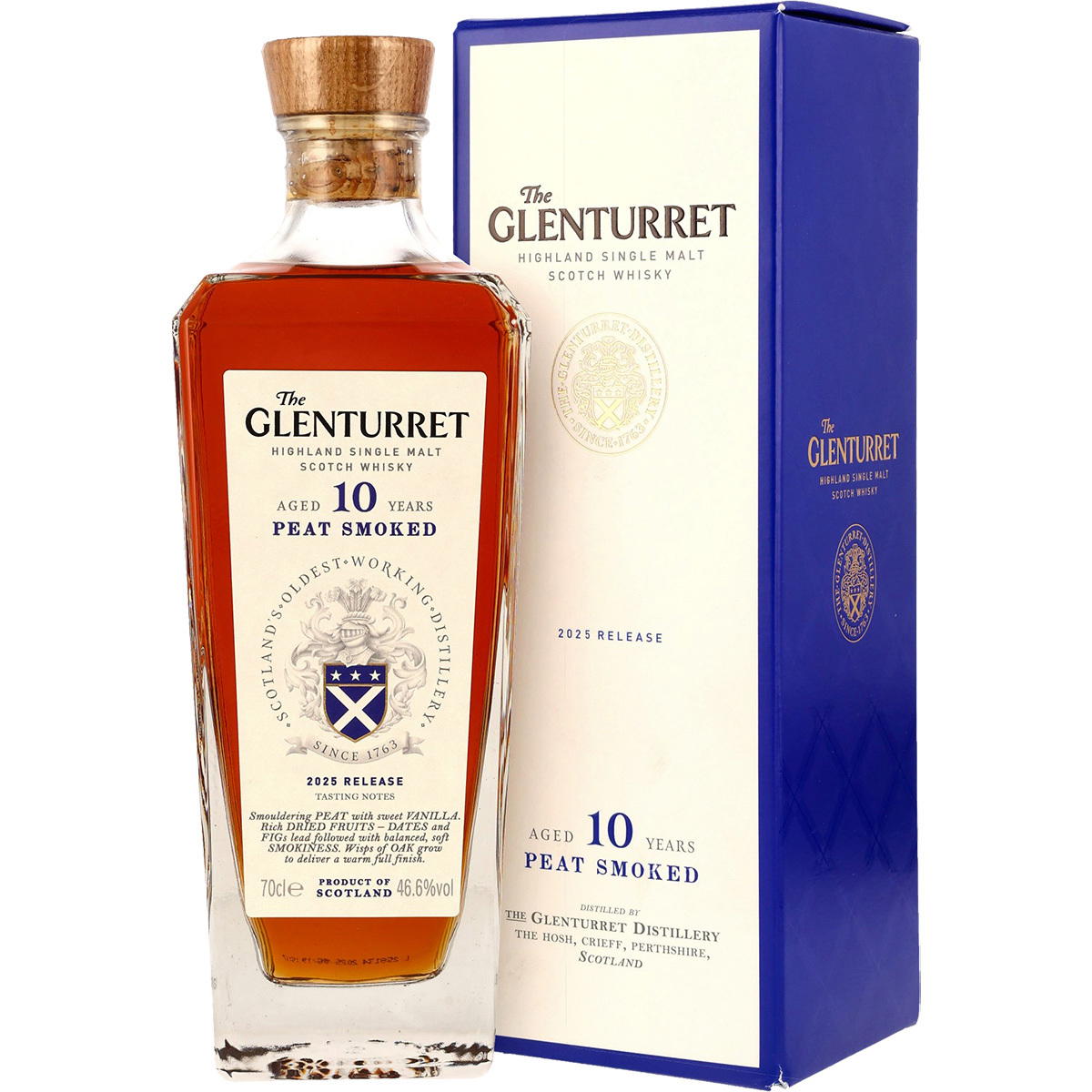 Produktbild The Glenturret 10 Jahre Peat Smoked Release 2025 Single Malt Scotch Whisky 46,6% Vol. 700ml