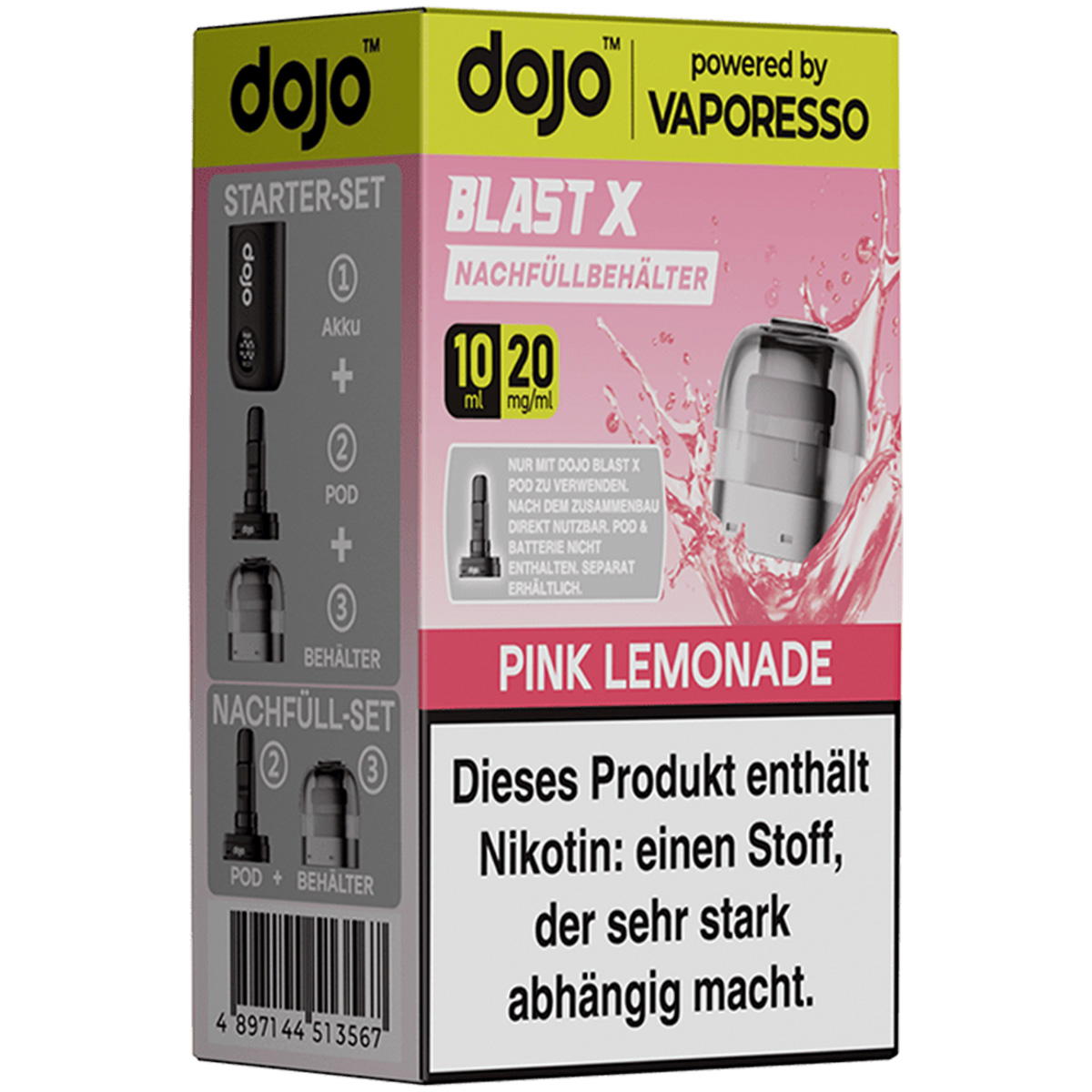 Produktbild Vaporesso DOJO Blast X – Pink Lemonade – Prefilled Pod Tank