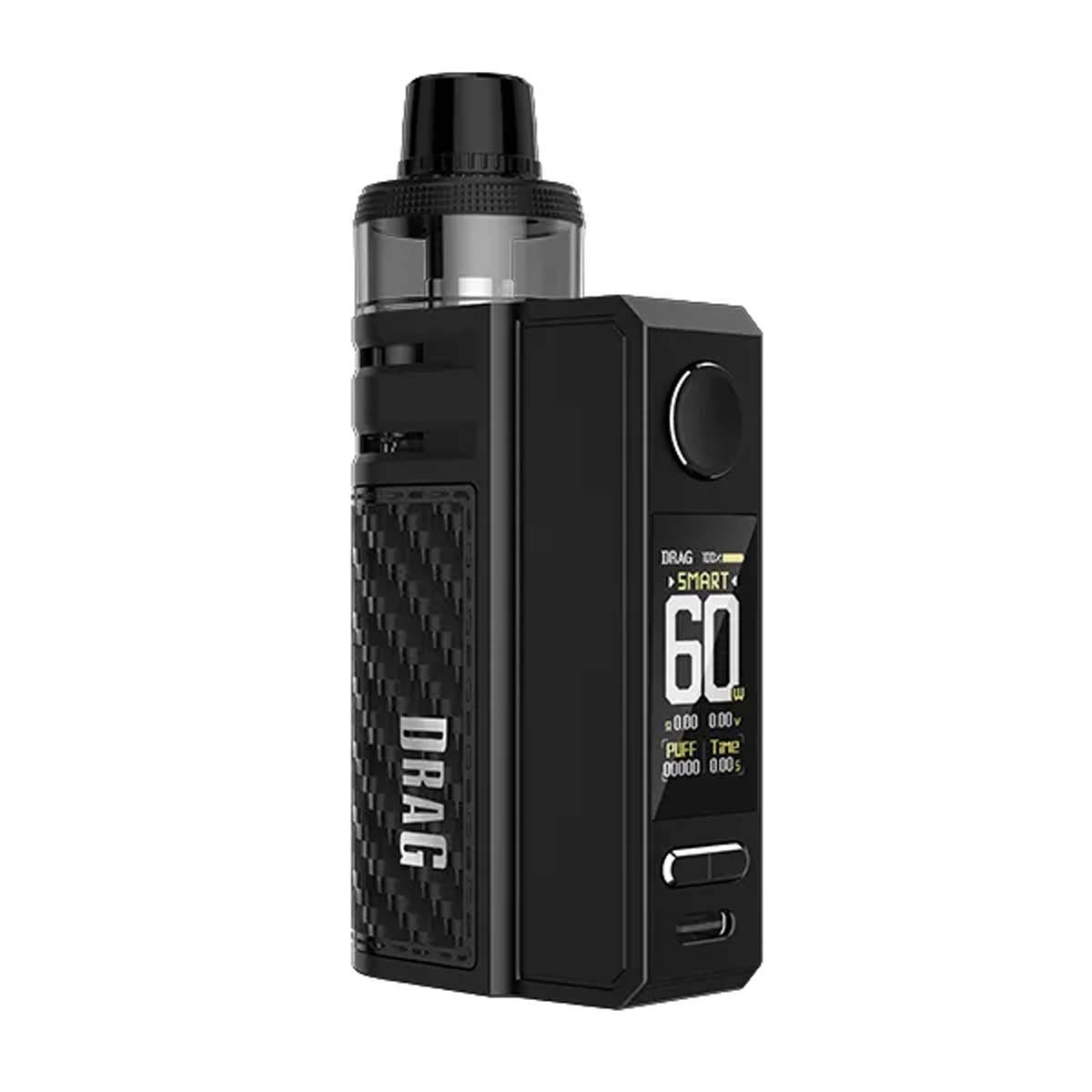 Produktbild Voopoo Drag E60 60W 2550mAh 4,5ml Pod System Kit inkl. PnP Pod 2 Tank Carbon Fiber