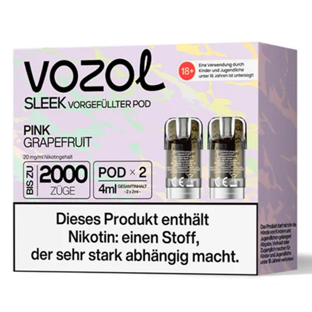 Produktbild Vozol Sleek – Pink Grapefruit – Prefilled Pod 2er Pack