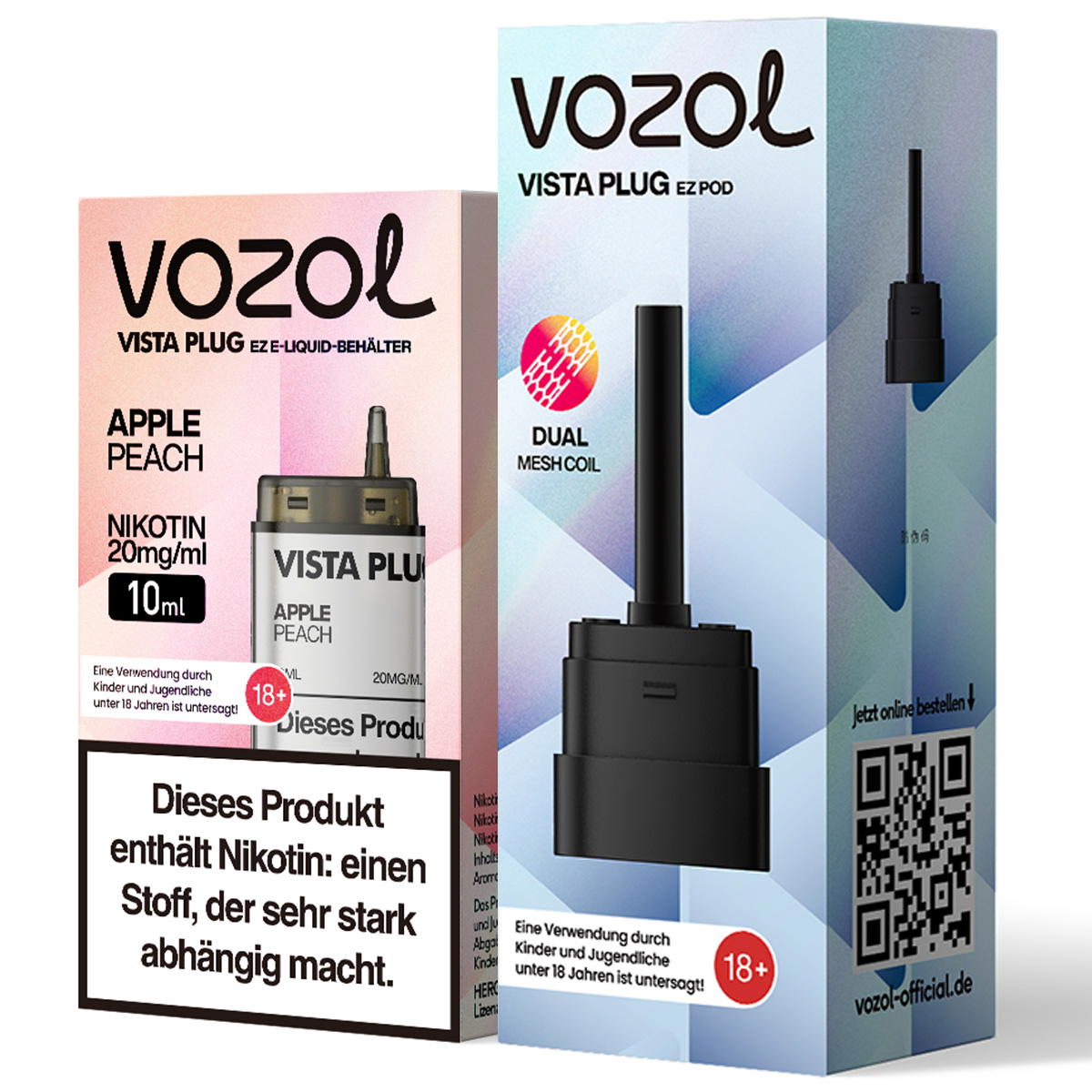 Produktbild Vozol Vista Plug EZ – Apple Peach – Prefilled Pod Tank