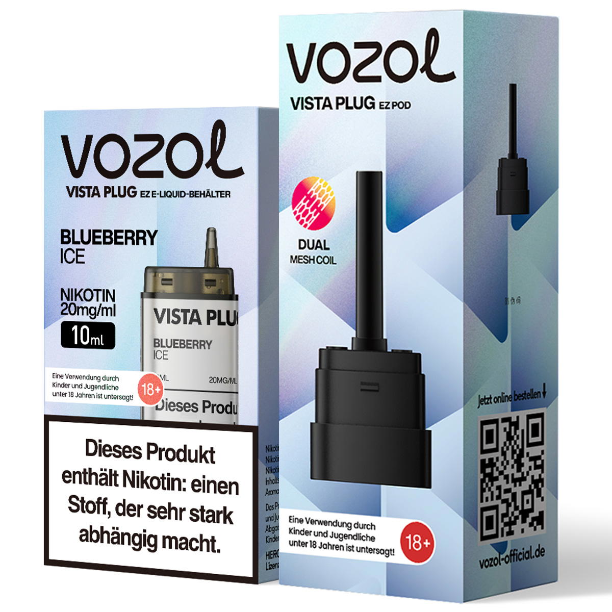 Produktbild Vozol Vista Plug EZ – Blueberry Ice – Prefilled Pod Tank