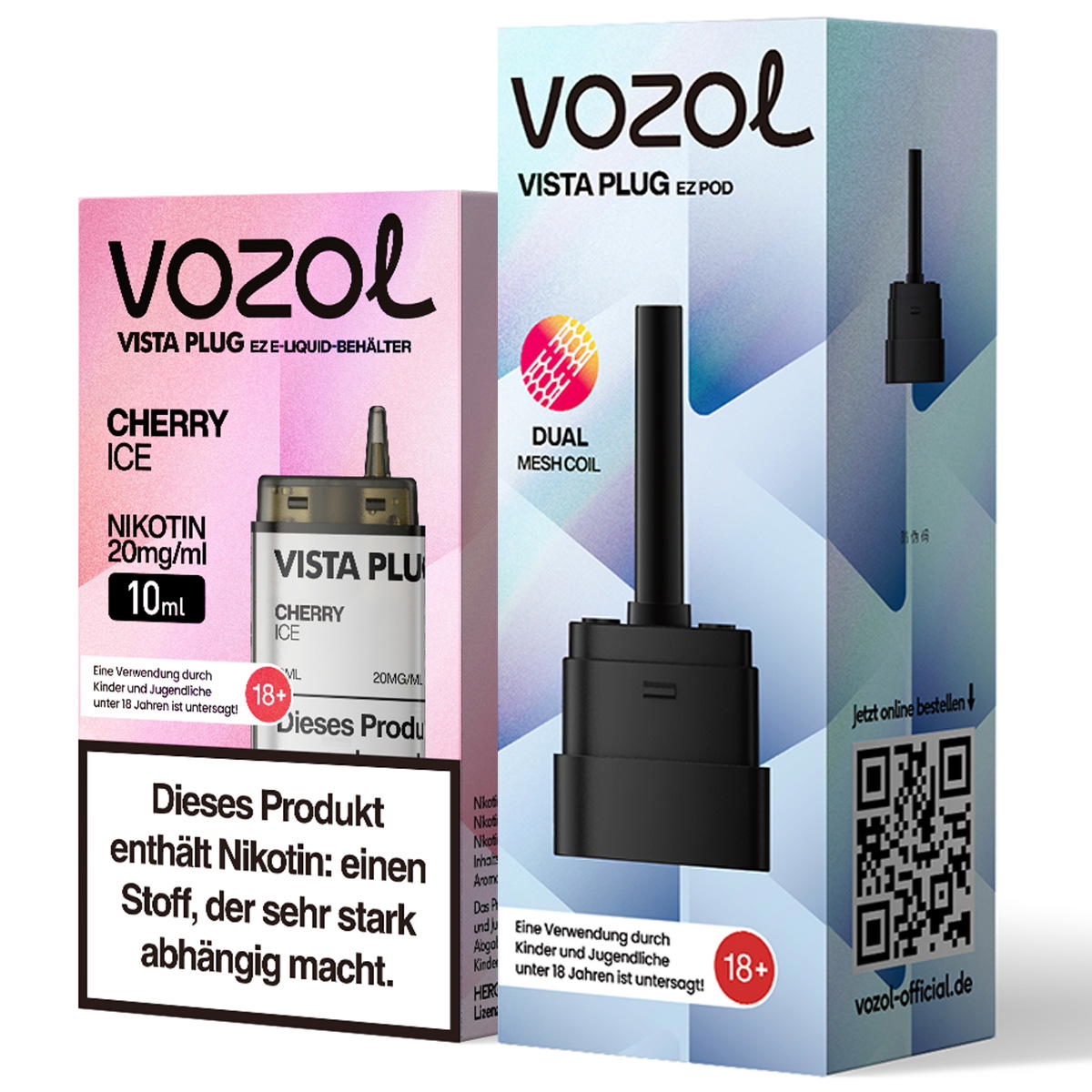 Produktbild Vozol Vista Plug EZ – Cherry Ice – Prefilled Pod Tank