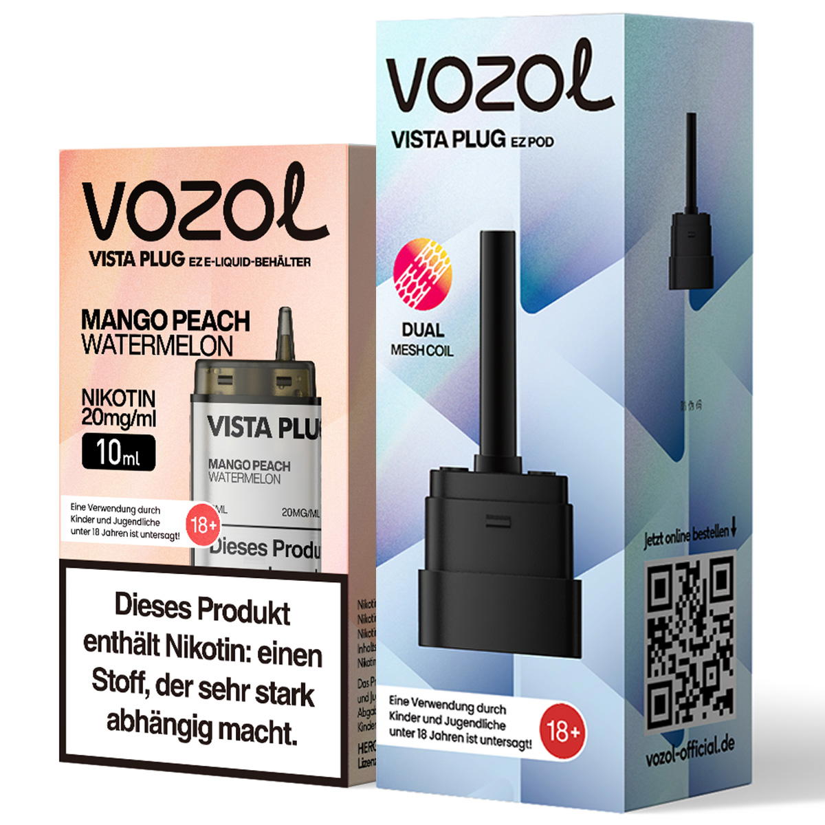 Produktbild Vozol Vista Plug EZ – Mango Peach Watermelon – Prefilled Pod Tank