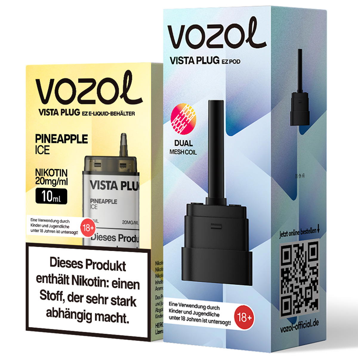 Produktbild Vozol Vista Plug EZ – Pineapple Ice – Prefilled Pod Tank