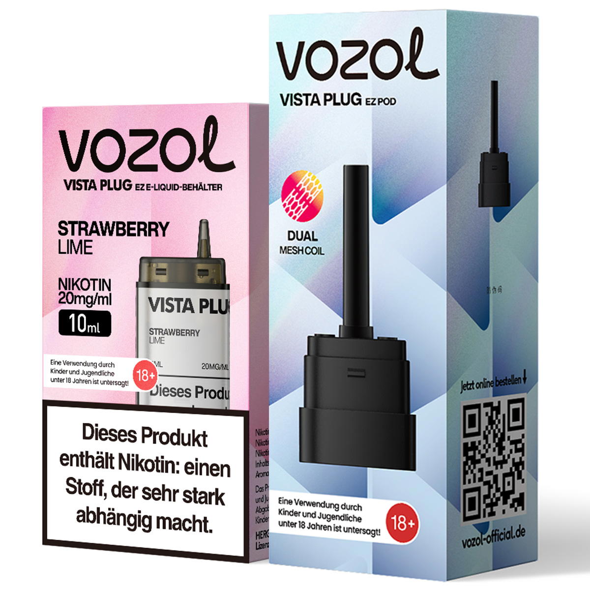 Produktbild Vozol Vista Plug EZ – Strawberry Lime – Prefilled Pod Tank
