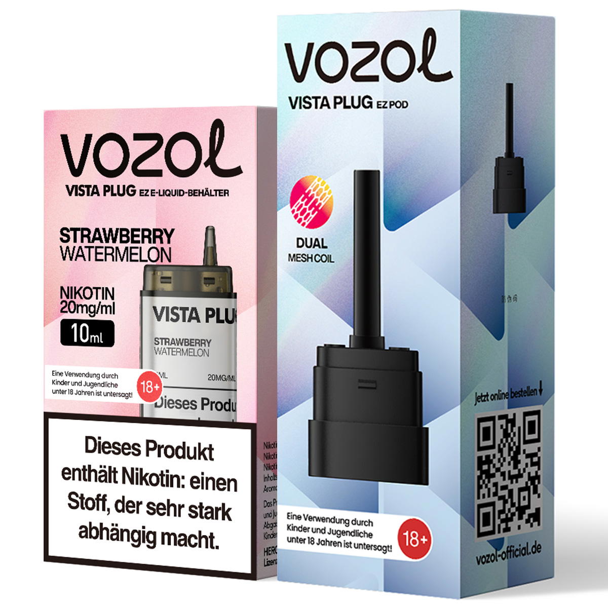 Produktbild Vozol Vista Plug EZ – Strawberry Watermelon – Prefilled Pod Tank