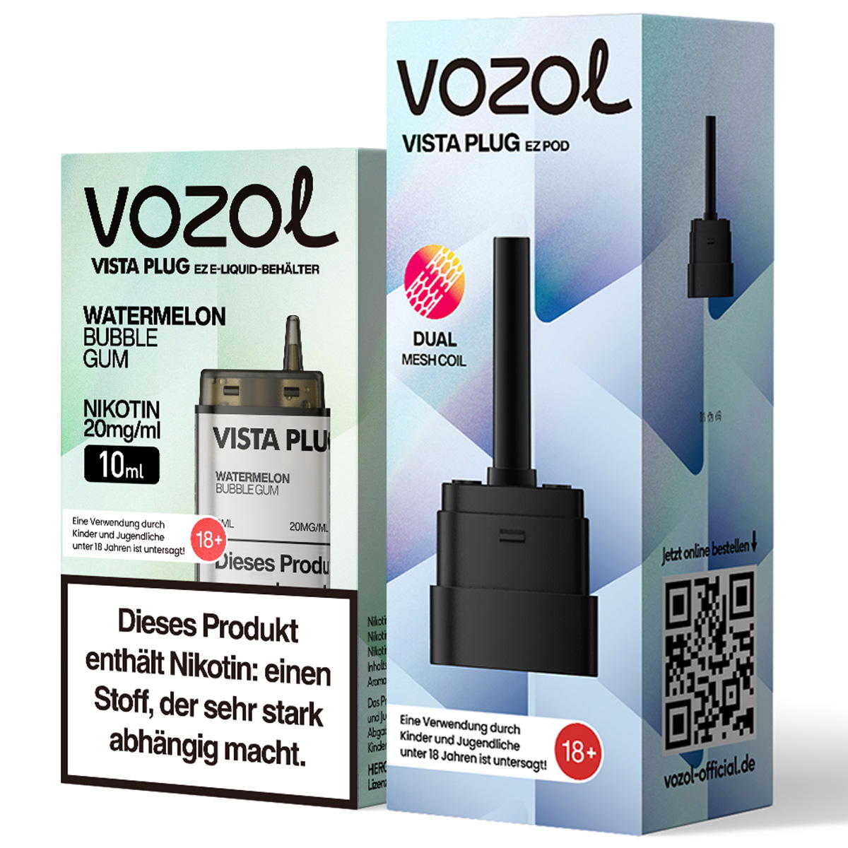 Produktbild Vozol Vista Plug EZ – Watermelon Bubble Gum – Prefilled Pod Tank