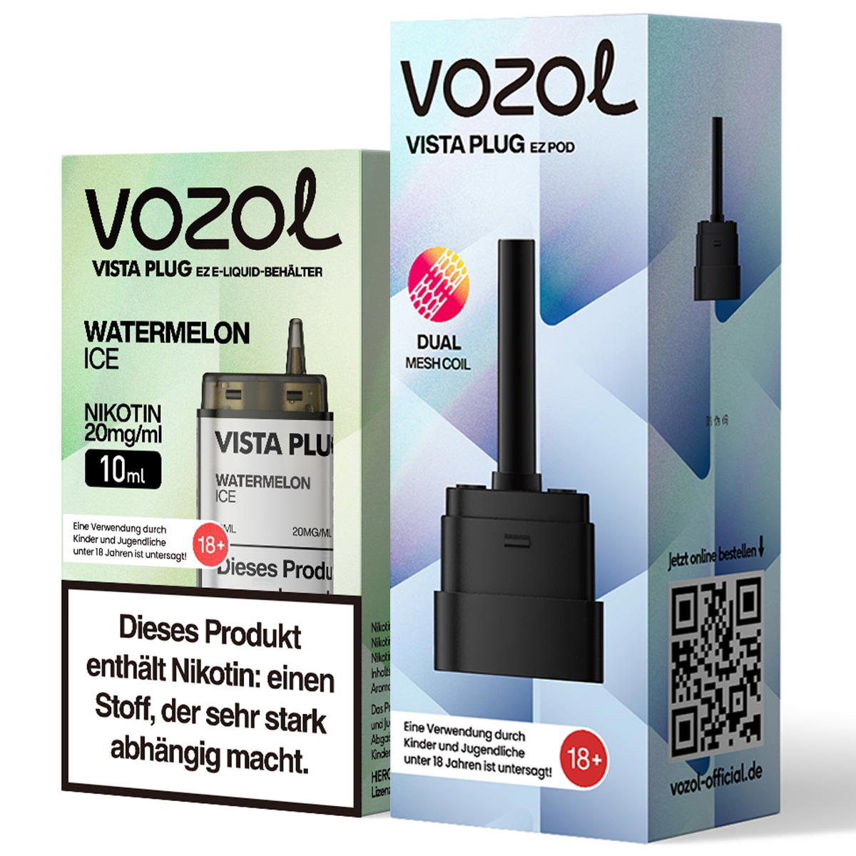 Produktbild Vozol Vista Plug EZ – Watermelon Ice – Prefilled Pod Tank