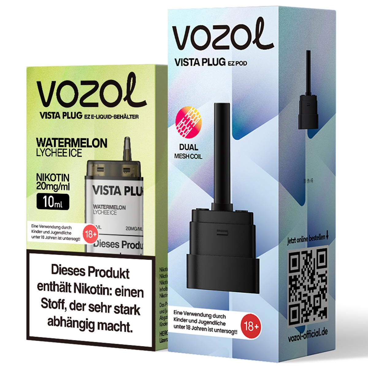 Produktbild Vozol Vista Plug EZ – Watermelon Lychee Ice – Prefilled Pod Tank