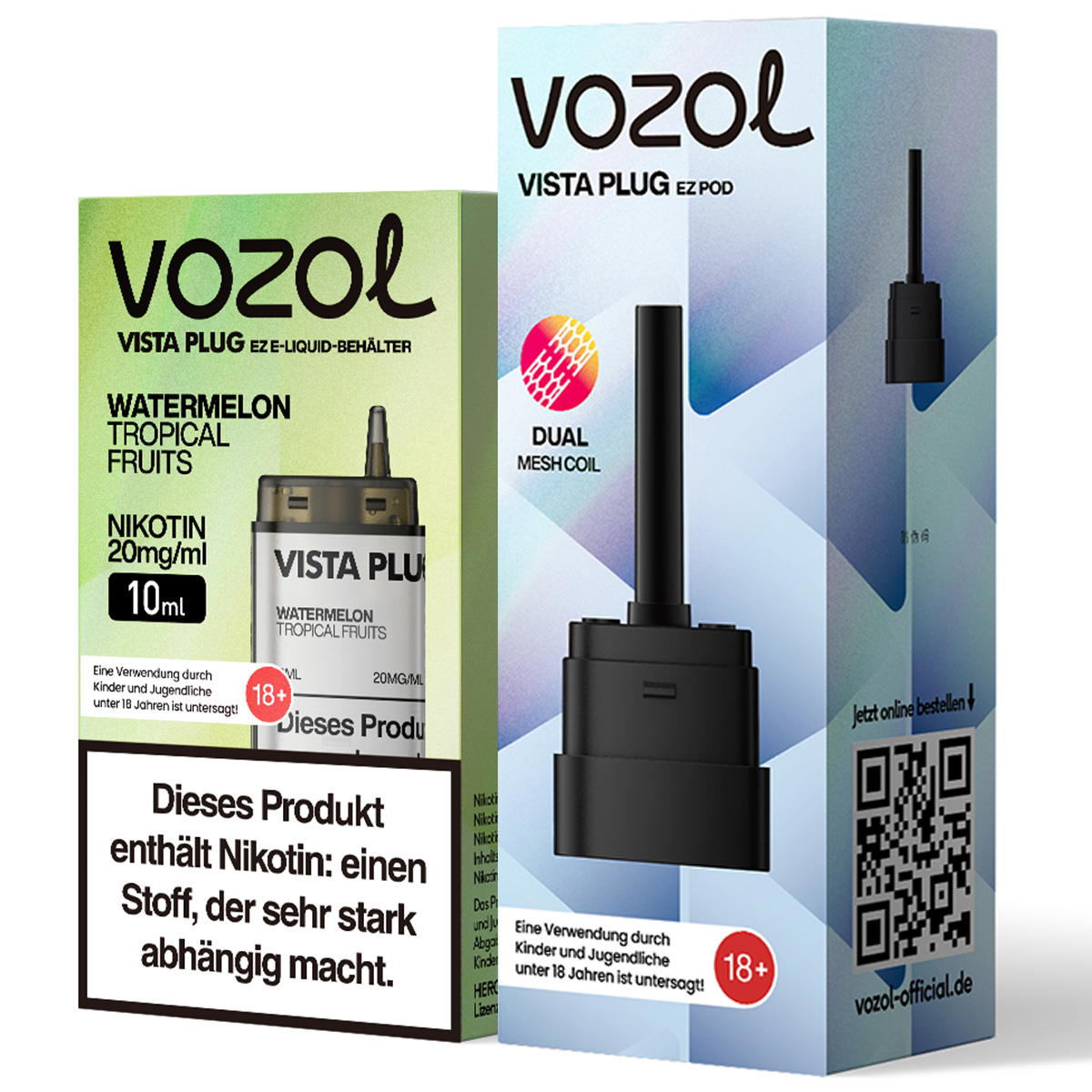 Produktbild Vozol Vista Plug EZ – Watermelon Tropical Fruits – Prefilled Pod Tank