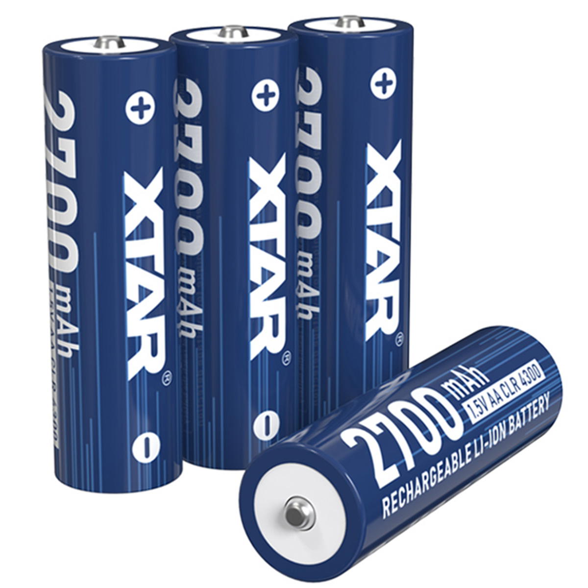 Produktbild XTAR AA 1.5V CLR 4300 Li-Ion Akku 2700mAh 4er Pack